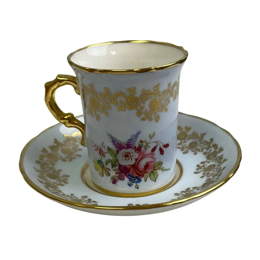 Vintage Hammersley & Co Cup & Saucer Pale Blue Bone China England Teacup Set